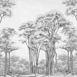 Fototapet, Graphic Trees, Black & White, Rebel Walls - Img 5