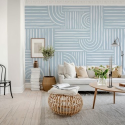 Fototapet, Graphic Vaults, Blue, Rebel Walls