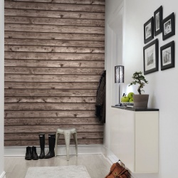 Fototapet, Horizontal Boards, Brown, Rebel Walls
