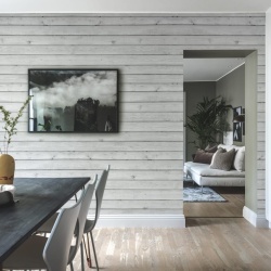 Fototapet, Horizontal Boards, White, Rebel Walls - Img 6
