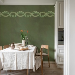 Fototapet, Ivory Braid, Green, Rebel Walls