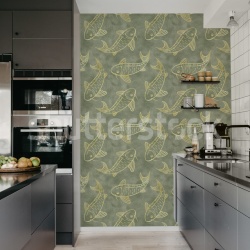 Fototapet, Koi Pond, Green, Rebel Walls - Img 3