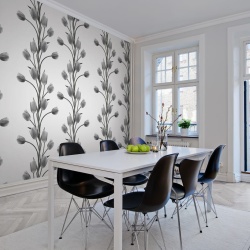 Fototapet, La Vie En Tulipe, White, Rebel Walls