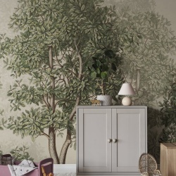 Fototapet lavabil, Charles Mural, Green, Sandberg
