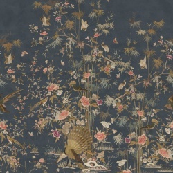 Fototapet lavabil, Chinoiserie Garden, Dark Blue, Sandberg - Img 2