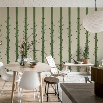 Fototapet, Leafy Stripes, Green, Rebel Walls - Img 3