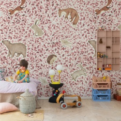 Fototapet, Lullaby, Pink, Rebel Walls