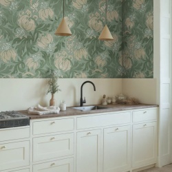 Fototapet, Midnight Peony, Green, Rebel Walls
