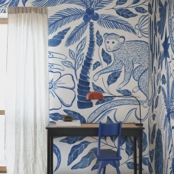 Fototapet, Midnight Tropics, Blue, Rebel Walls - Img 3