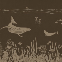 Fototapet Monochrome Sea - Brown Vintage, Kikki Belle - Img 2