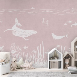 Fototapet Monochrome Sea - Pink, Kikki Belle - Img 3