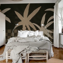 Fototapet, Palm Horizon, Dark Brown, Rebel Walls