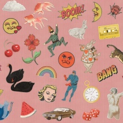 Fototapet, Patches, Pink, Rebel Walls - Img 2