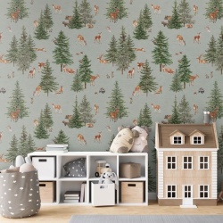 Fototapet Pine Forest - Blue, Kikki Belle - Img 3