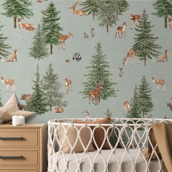 Fototapet Pine Forest - Blue, Kikki Belle - Img 5