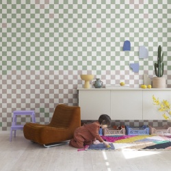 Fototapet, Pixels, Green & Pink, Rebel Walls
