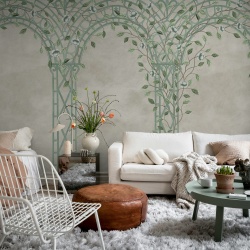 Fototapet, Poetic Trellis, Light Blue, Rebel Walls