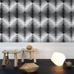 Fototapet, Pom Pom, Black, Rebel Walls