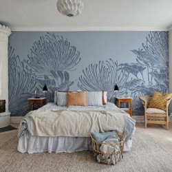 Fototapet, Protea Bloom, Soft Blue, Rebel Walls