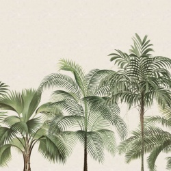 Fototapet, Retro Jungle, Green, Rebel Walls - Img 2
