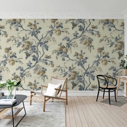 Fototapet, Rose Garland, Blue, Rebel Walls