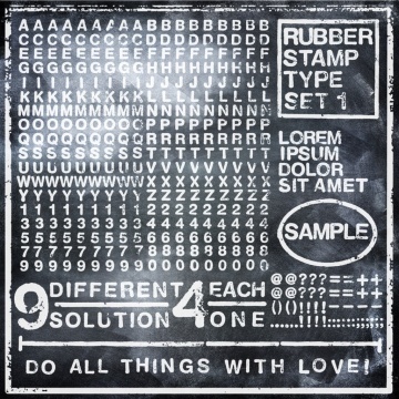 Fototapet, Rubber Stamp, black, Rebel Walls - Img 2