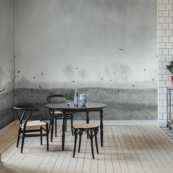Fototapet, Scandinavian Landscape, Black & White, Rebel Walls