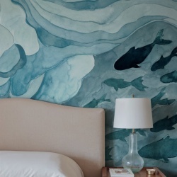 Fototapet, Silent Stream, Blue, Rebel Walls