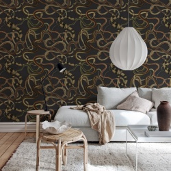 Fototapet, Snakey, Black, Rebel Walls