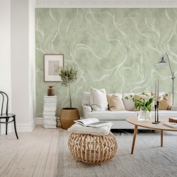 Fototapet, Soft Curve, Green, Rebel Walls