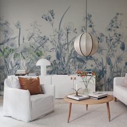 Fototapet, Soft Meadow, Blue, Rebel Walls