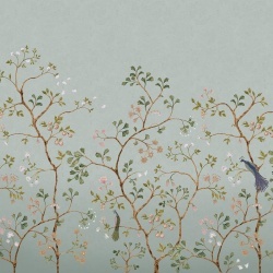 Fototapet, Songbird Mural, Green, Rebel Walls - Img 2