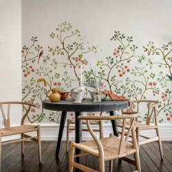 Fototapet, Songbird Mural, White, Rebel Walls