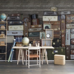 Fototapet, Stacked Suitcases, repetitiv, Rebel Walls - Img 7
