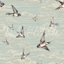 Fototapet, Swallow Sky, Vintage Blue, Rebel Walls - Img 2