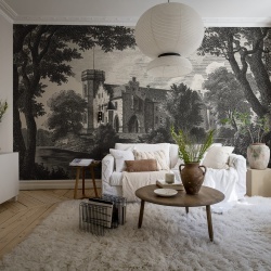 Fototapet, Swan Pond, Vintage, Rebel Walls