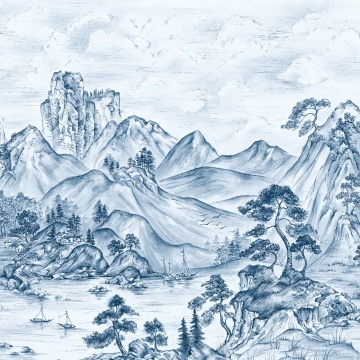 Fototapet, Timeless Pines, Blue, Rebel Walls - Img 2