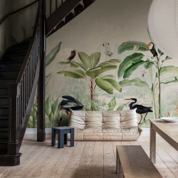 Fototapet, Tropical Palms, Birds, Rebel Walls - Img 4