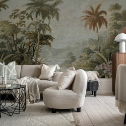 Fototapet, Vintage Jungle, Green, Rebel Walls