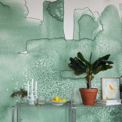 Fototapet, Watercolor City, Green, Rebel Walls - Img 6
