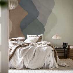 Fototapet, Watercolor Vertical, Blue, Rebel Walls