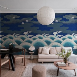 Fototapet, Waves of Happiness, Blue, Rebel Walls - Img 5