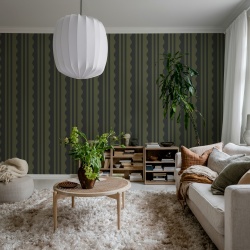 Fototapet, Wavy Stripe, Dark Green, Rebel Walls - Img 3