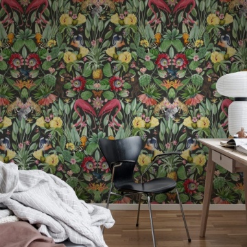 Fototapet, Whimsical Jungle, Night, Rebel Walls - Img 3