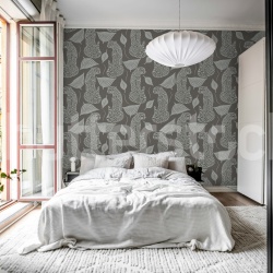 Fototapet, Whimsy Leopard, Gray, Rebel Walls