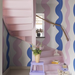 Fototapet, Wobbly, Blue & Pink, Rebel Walls