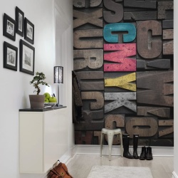 Fototapet, Woodcut, CMYK, Rebel Walls - Img 4