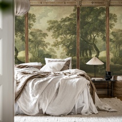 Fototapet, Woodland Panels, Green, Rebel Walls
