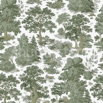 Fototapet, Woodland Toile, Green, Rebel Walls - Img 2