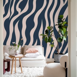 Fototapet, Zebra Lines, Blue & Pink, Rebel Walls - Img 3